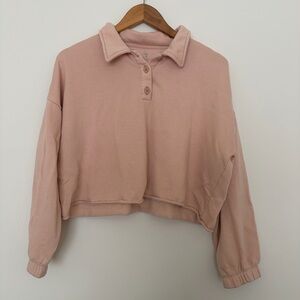Aerie cropped  Pink Polo Sweatshirt - Women